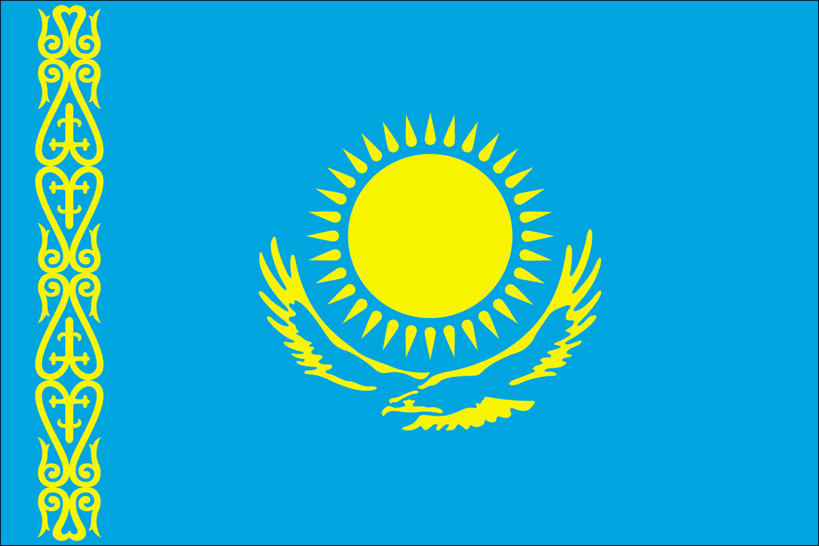 Flag of republic of Kazakhstan