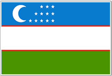 The flag of the republic of Uzbekistan